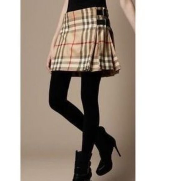 Burberry Skirts Burberry Check Plaid Pleated Mini Skirt Poshmark